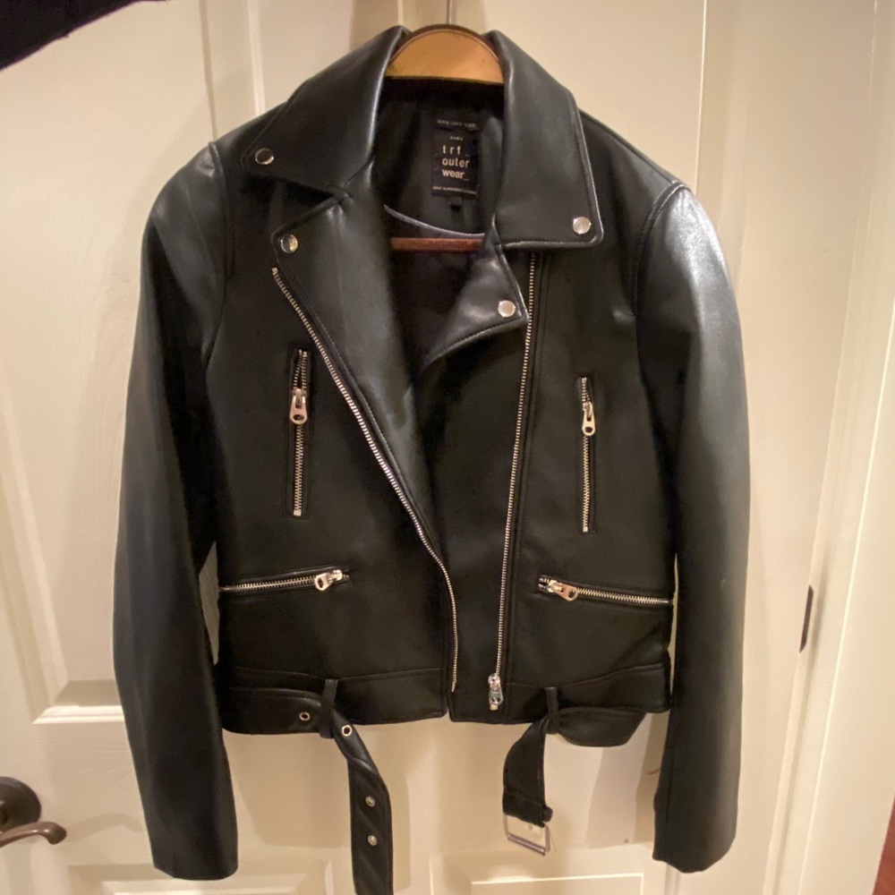 Faux leather Motorcycle jacket - never worn
